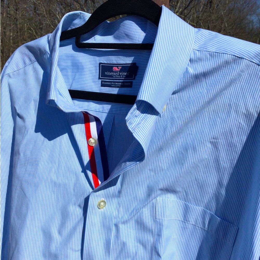 Vineyard Vines Classic Fit Pinstripe Murray Shirt XXL